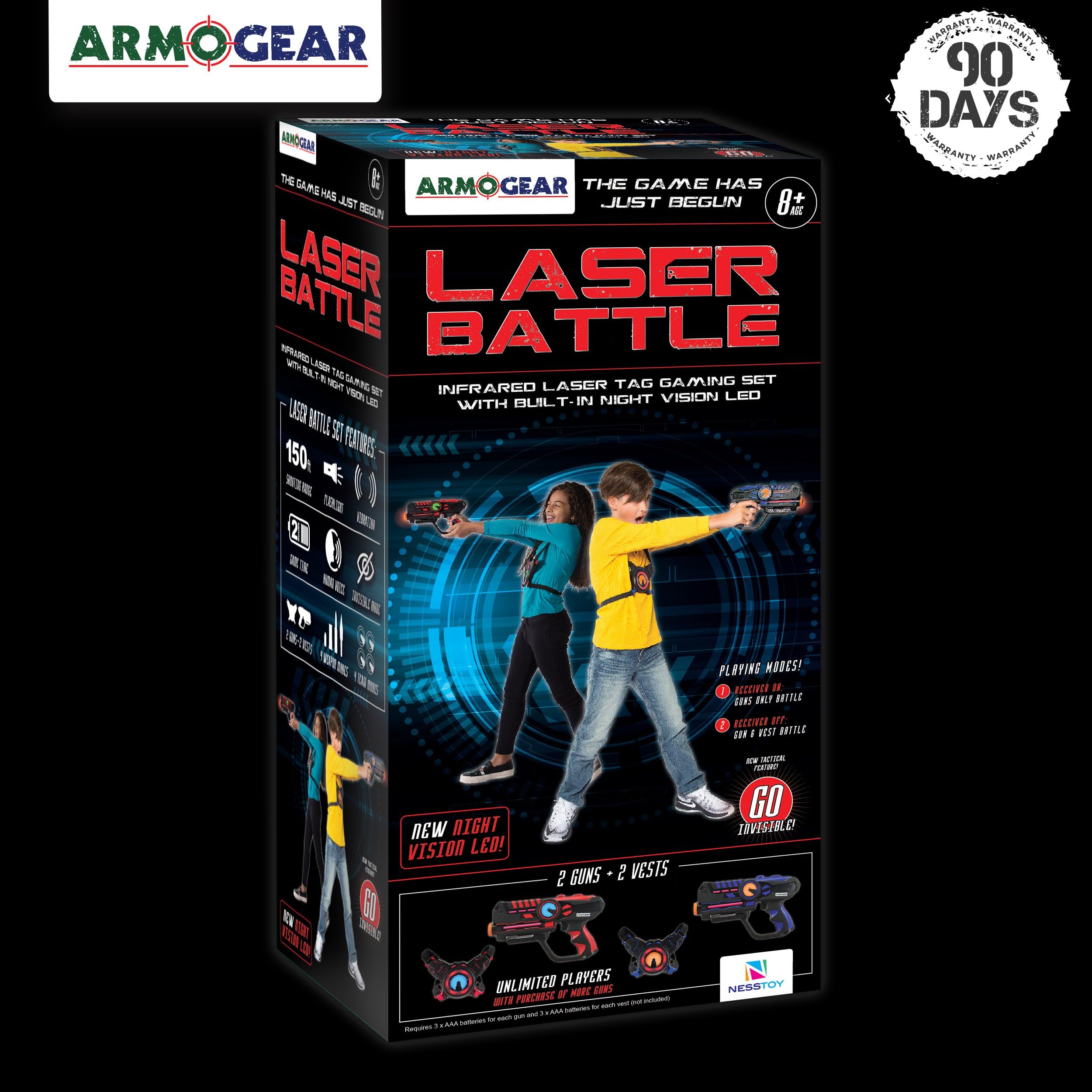 Amazon.co.jp: ArmoGear レーザータグ (2個パック) | レーザータグガン